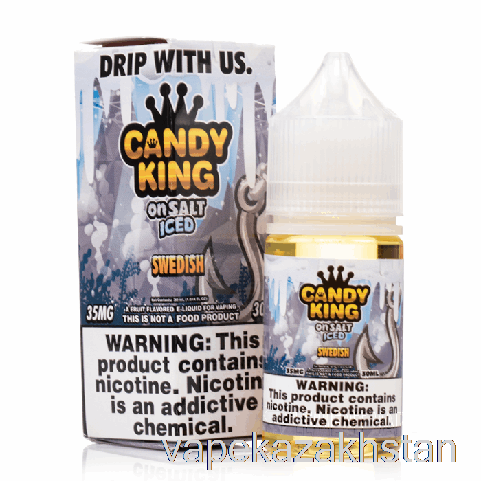 Vape Smoke ICED Swedish - Candy King On Salt - 30mL 50mg